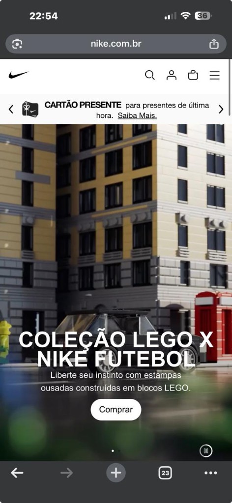 Site Nike Brasil no celular — coleções, tênis e ofertas esportivas