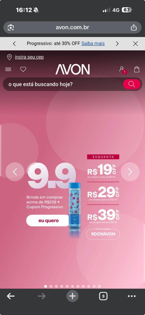 Site Avon no celular — promoções, cupons e catálogo de beleza